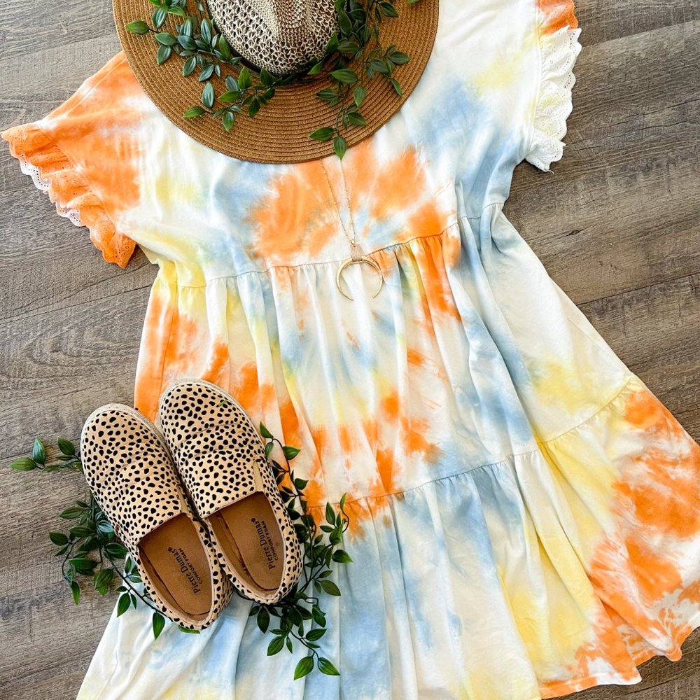Organic Cotton Tie Dye Dress - Picture 3 of 8